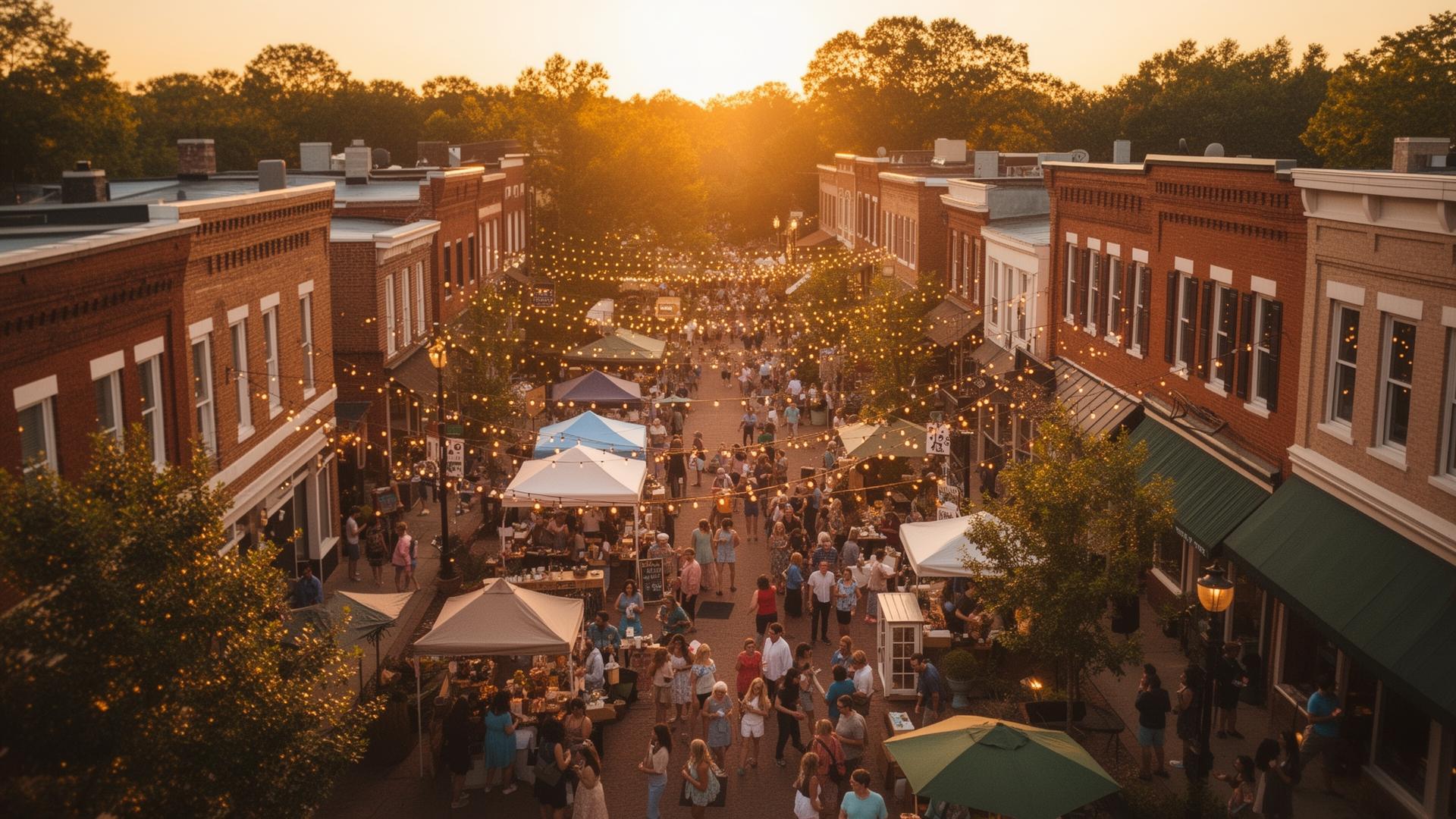 Downtown community gathering